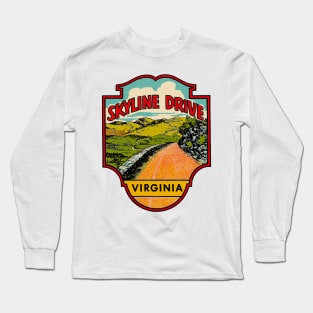 Vintage Skyline Drive Decal Long Sleeve T-Shirt